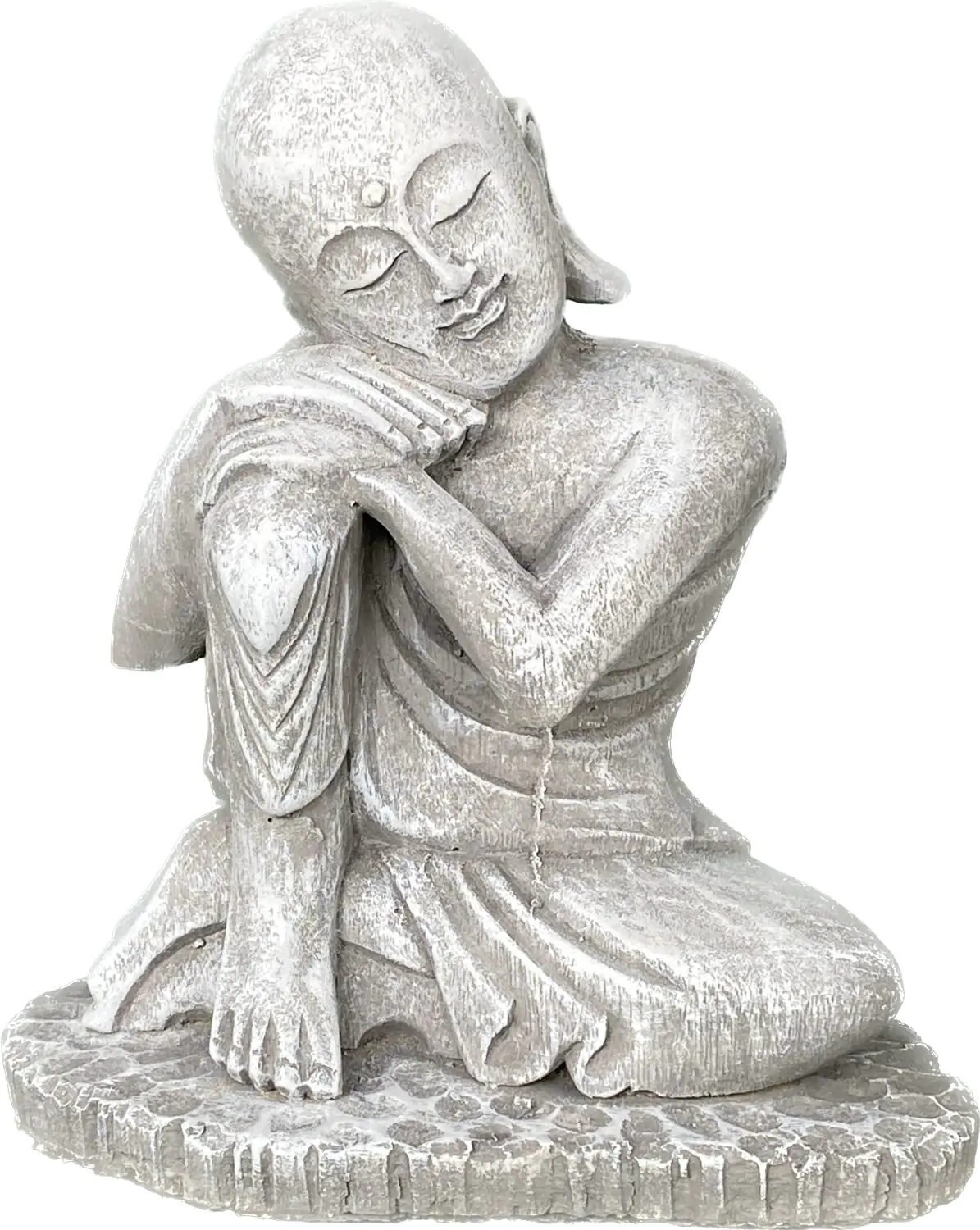  Product image 3 of the product “Amar - Buddha relax - right knee up. 25cm H | cast stone ”